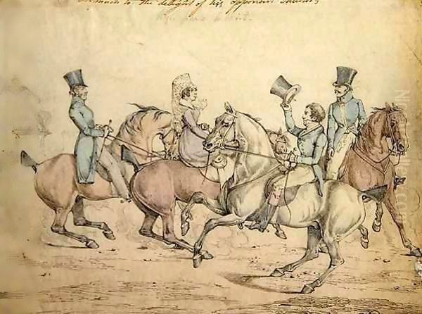 Morning Ride, original drawing for plate 12 of 'Scenes in the Life of Master George' Oil Painting by Henry Thomas Alken