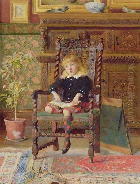 The Story Book Oil Painting by William Alexander