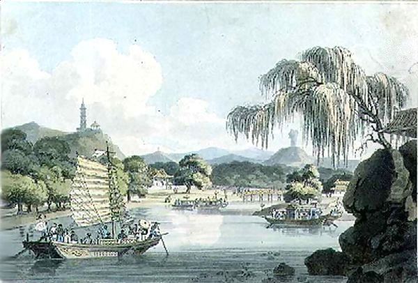 View in the Eastern Side of the Imperial Park at Gehol, plate 4 from 'Travels in China' Oil Painting by William Alexander