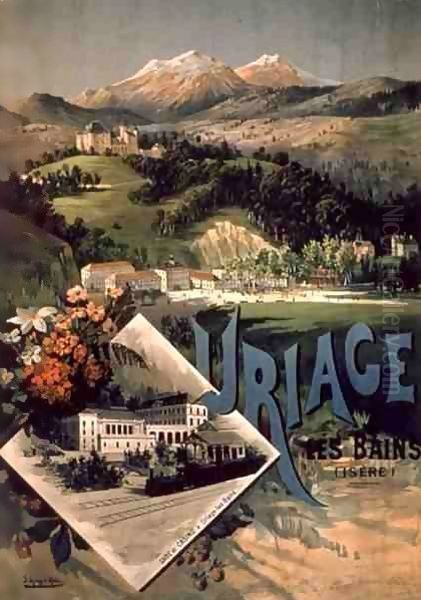 Uriage Les Bains, Isere Oil Painting by Hugo d' Alesi