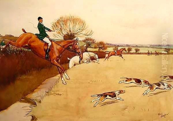 Up and Over Oil Painting by Cecil Charles Aldin