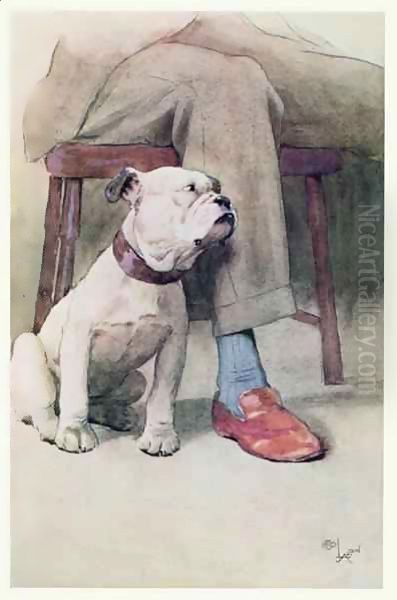 Bulldog Oil Painting by Cecil Charles Aldin