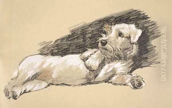 Terrier Detail Oil Painting by Cecil Charles Aldin