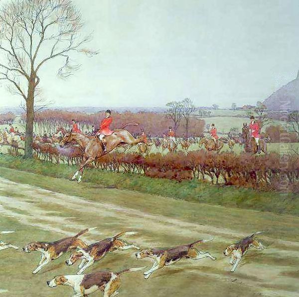 The Cheshire - away from Tattenhall Oil Painting by Cecil Charles Aldin