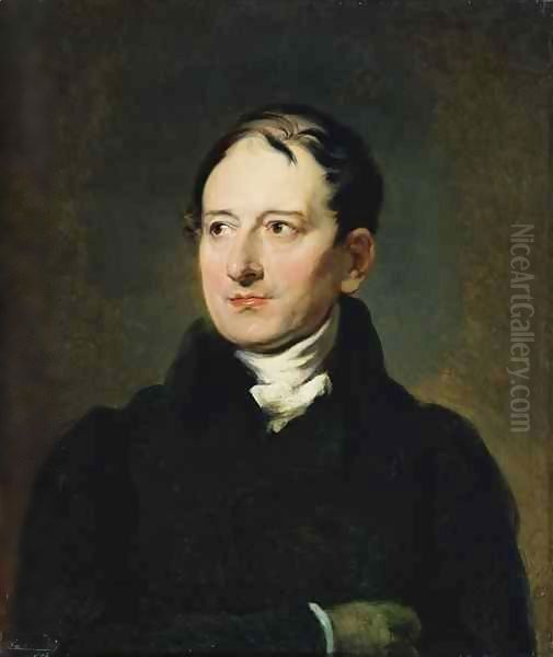 Baron Francois Pascal Simon Gerard (1770-1837) copy of a portrait by Thomas Lawrence (1769-1830) Oil Painting by Jean Alaux