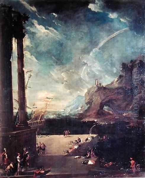 The Departure of Aeneas from Carthage Oil Painting by Benito-Manuel de Aguero