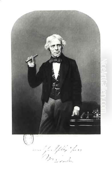 Portrait of Michael Faraday (1791-1867) Oil Painting by Henry Adlard