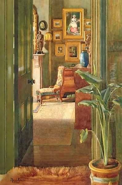 A Collector's Home Oil Painting by Maud Adams