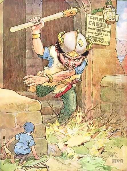 Jack the Giant Killer from 'My Nursery Story Book' Oil Painting by Frank Adams