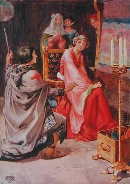 'The Pilgrim and the Queen' from 'The Staff Scrip' Oil Painting by Frank Adams