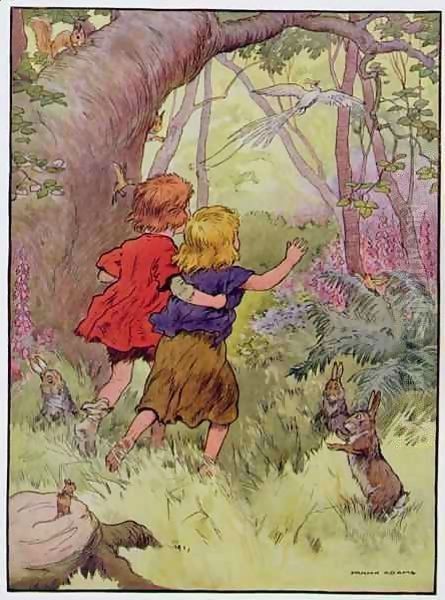 Hansel and Gretel, illustration from 'The Beautiful Book of Nursery Rhymes, Stories and Pictures' Oil Painting by Frank Adams