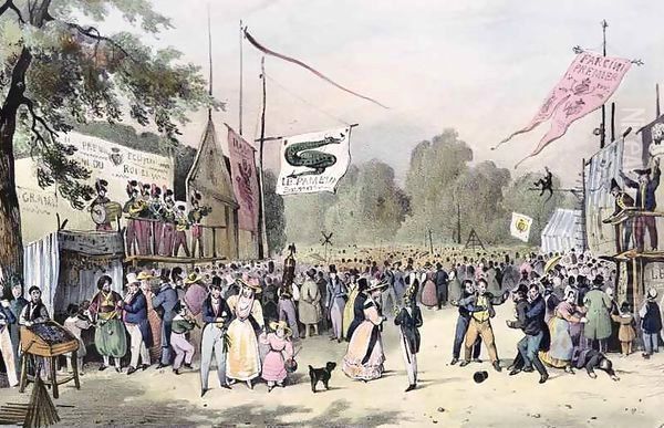 Local fetes around Paris Oil Painting by Victor Adam