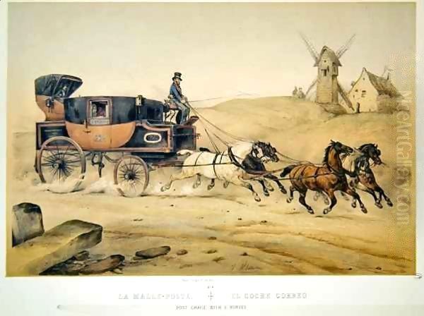 The Mail Coach 2 Oil Painting by Victor Adam