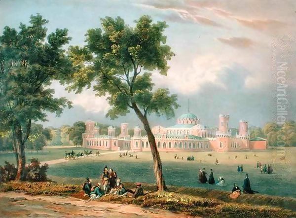 The Peter the Great Palace in Moscow Oil Painting by V. Adam