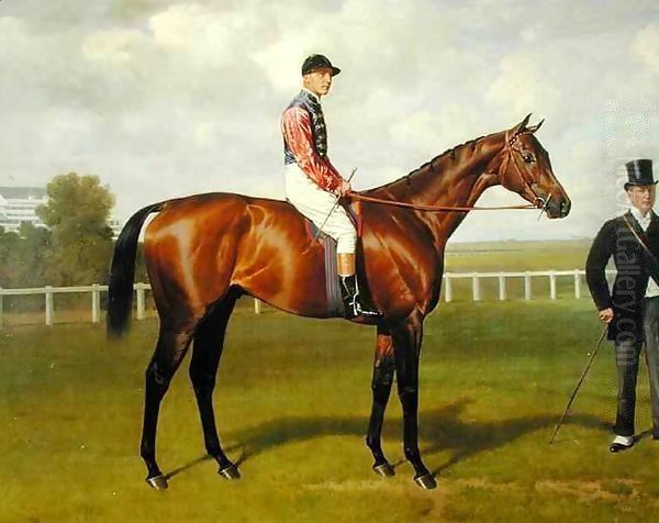 'Persimmon', Winner of the 1896 Derby Oil Painting by Emil Adam