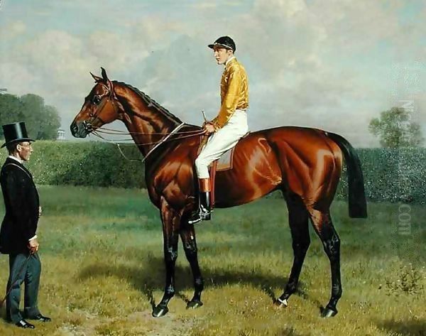 'Ormonde', Winner of the 1886 Derby 2 Oil Painting by Emil Adam