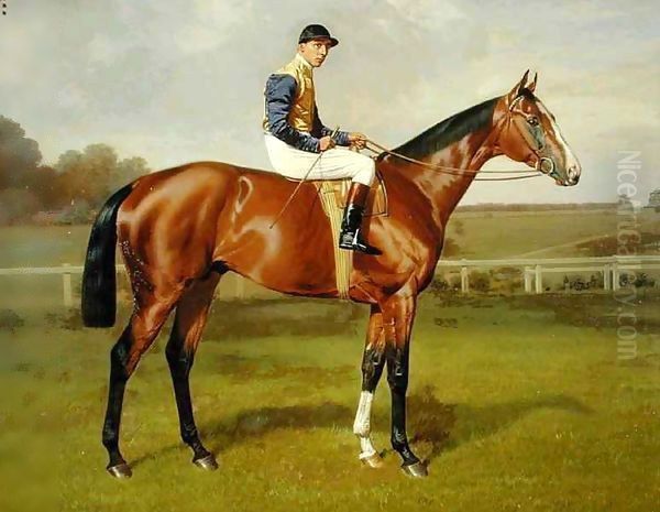 'Spearmint', Winner of the 1906 Derby 2 Oil Painting by Emil Adam