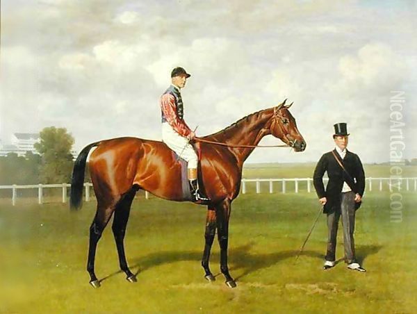 'Persimmon', Winner of the 1896 Derby 2 Oil Painting by Emil Adam