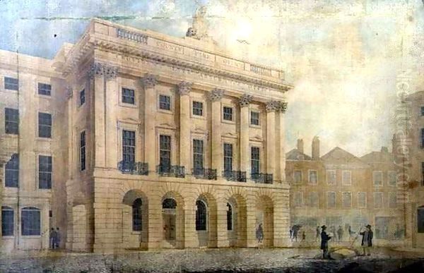 County Fire Office on Regent Street, London Oil Painting by Robert Abraham