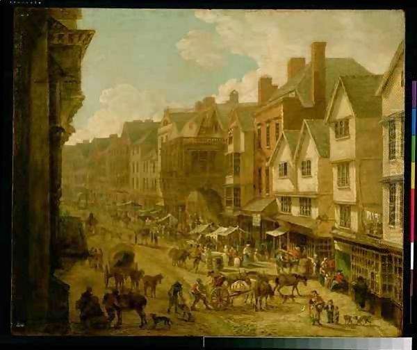 The High Street, Exeter Oil Painting by John White Abbott