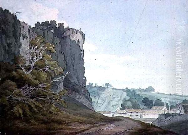 Part of Chepstow Castle, Monmouthshire Oil Painting by John White Abbott