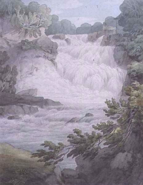 Stonebyers Linn on the Clyde Oil Painting by John White Abbott