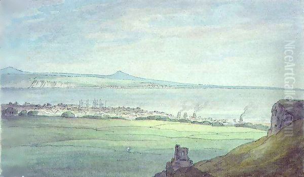 Leith, with Kirkaldy on the coast of Fifeshire Oil Painting by John White Abbott