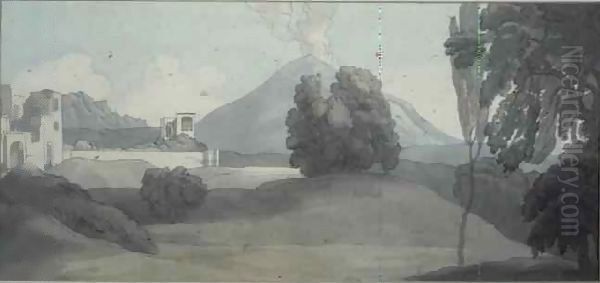 Vesuvius, Naples Oil Painting by John White Abbott