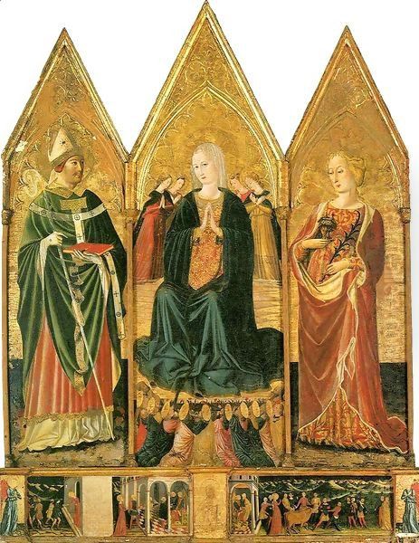 Triptych of Saint Lucy Oil Painting by Bartolomeo da Miranda