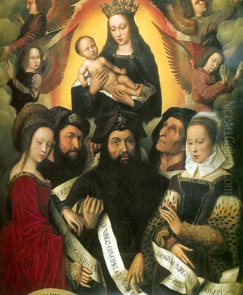 Apotheosis of Virgin Mary with Prophets and Sybille Oil Painting by Ambrosius Benson