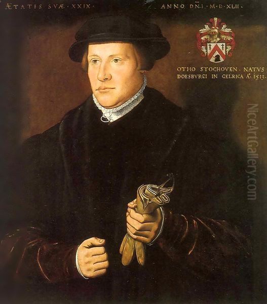 Portrait of Otho Stochoven Oil Painting by Ambrosius Benson