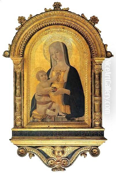 Madonna and Child Oil Painting by Benvenuto Di Giovanni Guasta