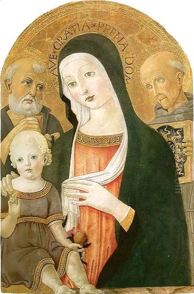 Madonna and Child with Saints Oil Painting by Benvenuto Di Giovanni Guasta