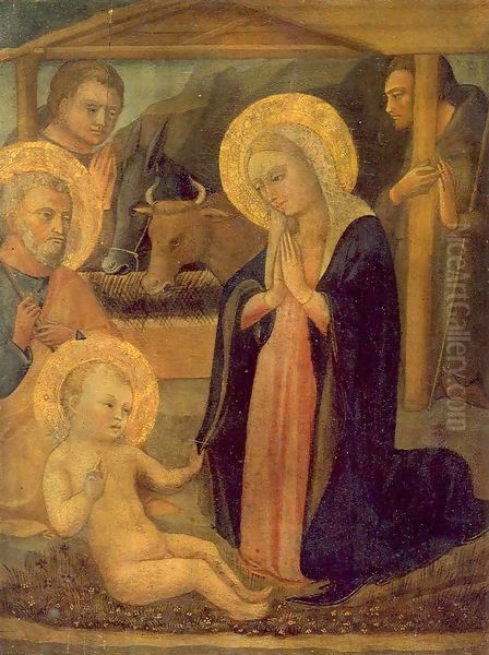 Adoration of the Christ Child Oil Painting by Bicci Di Lorenzo