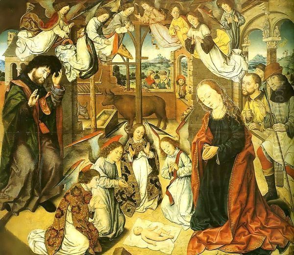 Adoration of the Shepherds Oil Painting by Aelbrecht Bouts