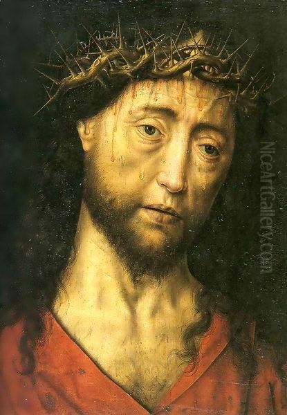 Christ Crowned with Thorns Oil Painting by Aelbrecht Bouts