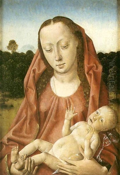 Madonna and Child Oil Painting by Aelbrecht Bouts