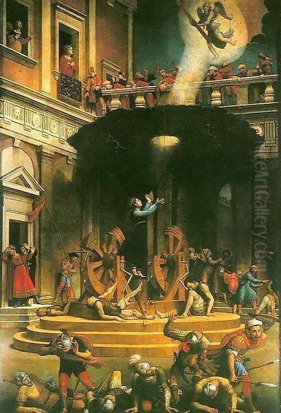 Martyrdom of St Catherine of Alexandria Oil Painting by Giuliano Bugiardini