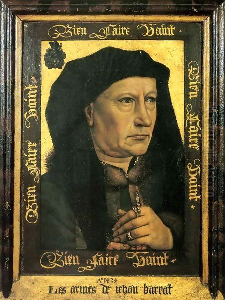 Portrait of Barthelemy Alatruye Oil Painting by Robert Campin