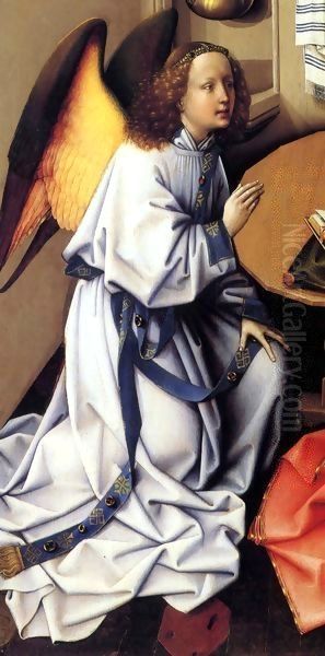 Annunciation Triptych, central panel, detail 2 Oil Painting by Robert Campin