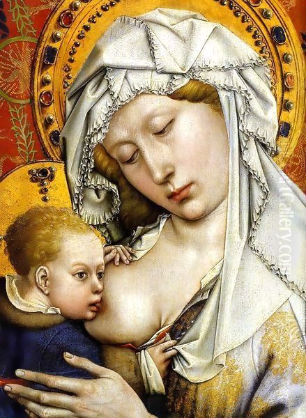 Madonna and Child, detail Oil Painting by Robert Campin