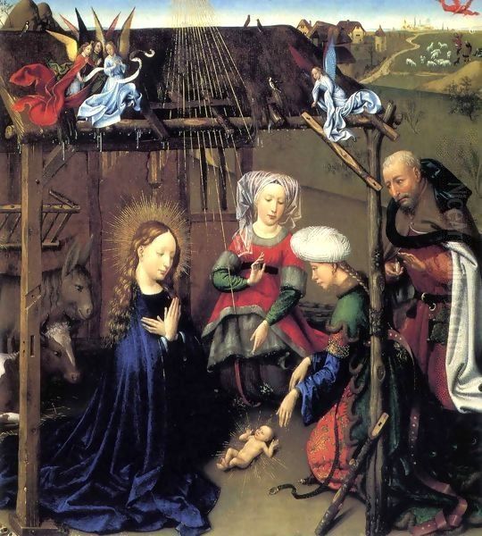 Nativity Oil Painting by Jacques Daret