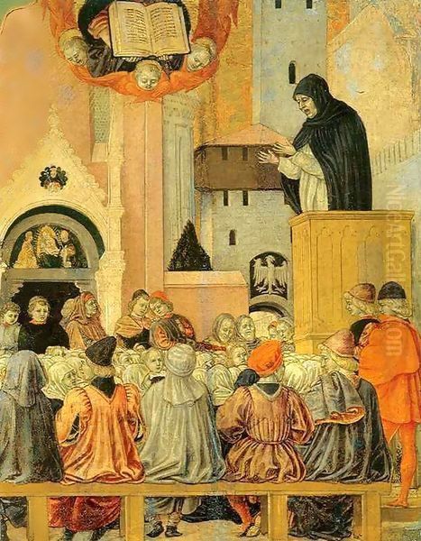 Dominican Preaching Oil Painting by Agnolo degli Erri