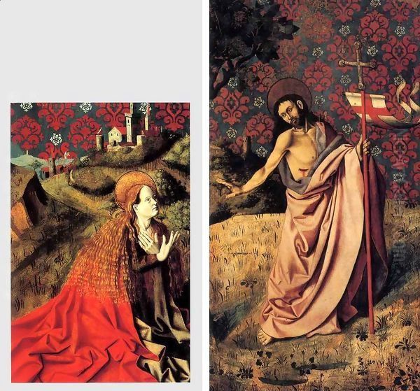 Annunciation Triptych 2 Oil Painting by Barthelemy d' Eyck