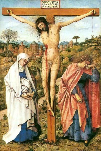 Crucifixion Oil Painting by Hubert van Eyck