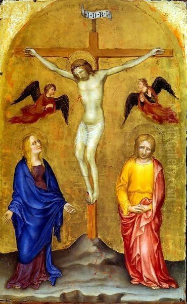 Crucifixion Oil Painting by Gentile Da Fabriano