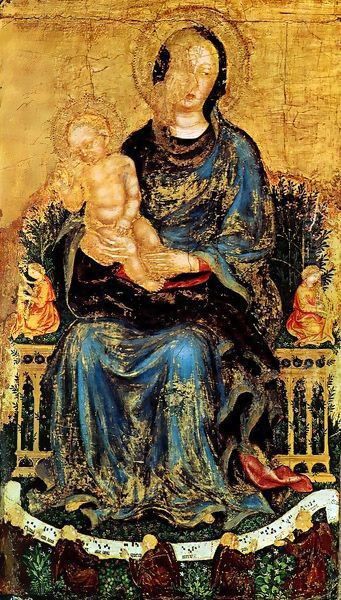 Madonna with Child and Musical Angels Oil Painting by Gentile Da Fabriano