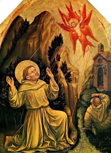 St Francis Oil Painting by Gentile Da Fabriano