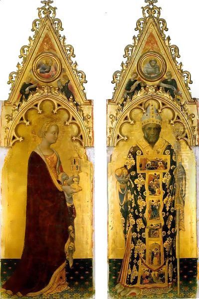 Polyptych Quaratesi Mary Magdalene and Nicolas of Bari Oil Painting by Gentile Da Fabriano