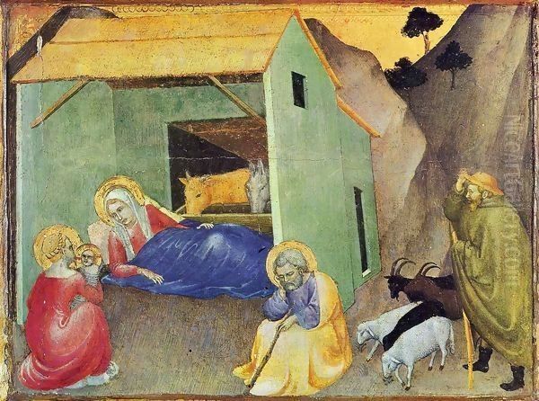 Nativity Oil Painting by Giovanni Da Milano